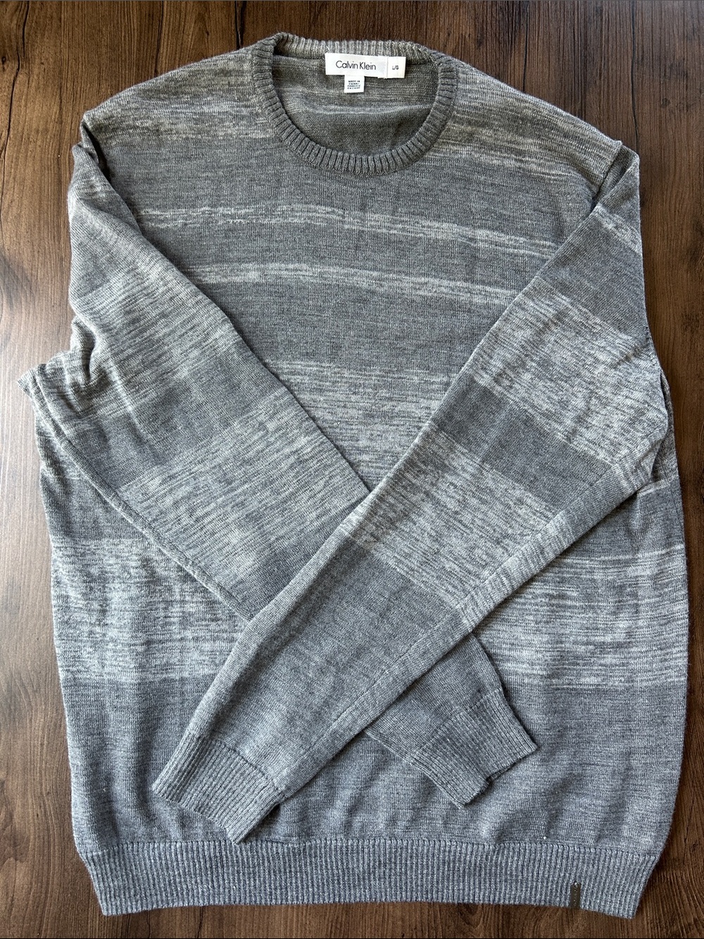 Calvin Klein Men's Heather Gray Crewneck Sweater